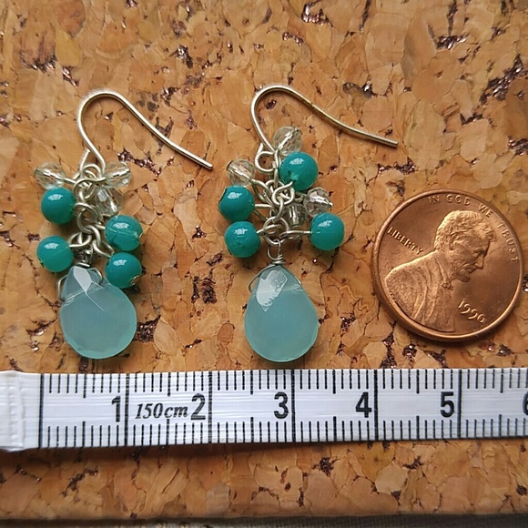 ♦3 for $15 Costume Turquoise Dainty Dangle Earring - Picture 4 of 7